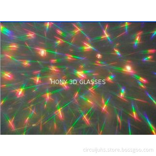 holographic 3d fireworks glasses paper with 0.06mm PVC / PE